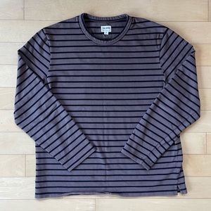 Todd Snyder Japanese Nautical Stripe Tee in Mulberry